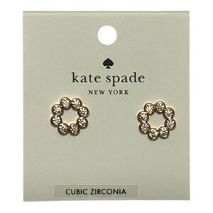 NWT Kate Spade Rose Gold Earrings with Cubic Zirconia Sparkling Stones